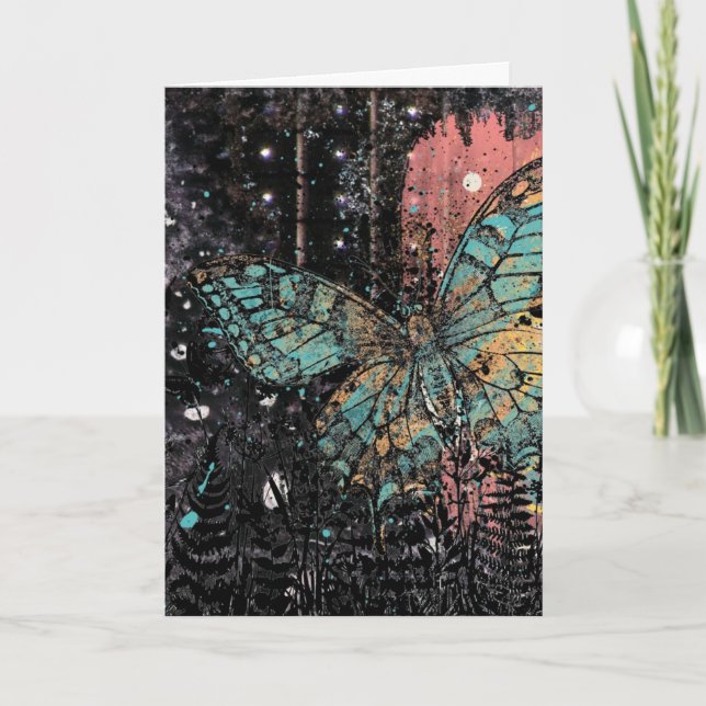 Carte Papillon, Anniversaire (Devant)