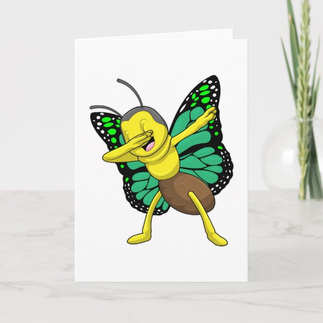 Carte Papillon au dab de danse hip hop (Devant)