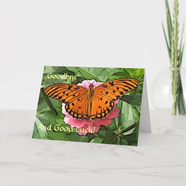 Carte Papillon au revoir (Devant)