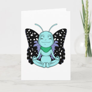 Carte Papillon au Yoga Stretching Legs