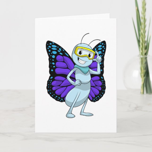 Carte Papillon aux lunettes (Devant)