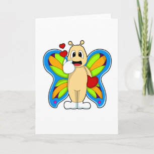 Carte Papillon avec cœur