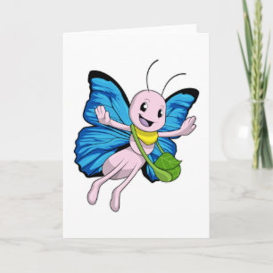 Carte Papillon avec sac à main