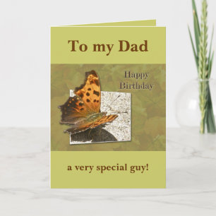 Carte Papillon Comma de l'aile d'Anniversaire