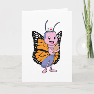 Carte Papillon comme infirmière