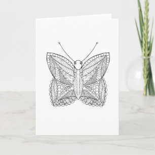 Carte Papillon de conception tropicale inspiré