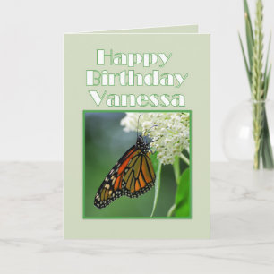 Carte Papillon de monarque de Vanessa de joyeux
