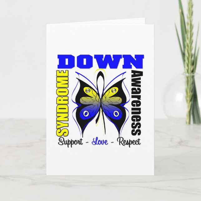 Carte Papillon de sensibilisation au syndrome de Down (Devant)