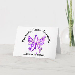 Carte Papillon de tatouage Grunge 6.1 Cancer pancréatiqu