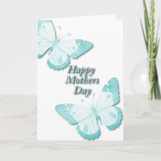 Carte Papillon en Turquoise