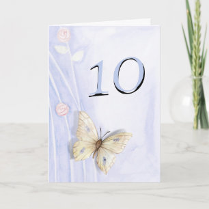 Carte Papillon et roses
