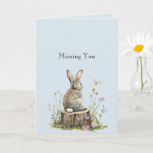 Carte Papillon lapin de garenne Vous manquant