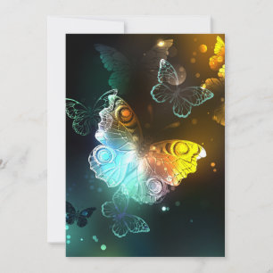 Carte Papillon lumineux et papillons de nuit