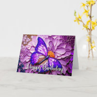 Papillon lunaire Abstrait Joyeux anniversaire