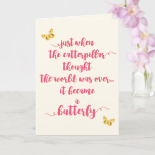 Carte Papillon - Luttes pour la vie - Citation Inspirati