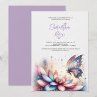 Papillon magique Violet Quinceanera