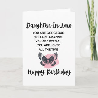 Carte Papillon mignon avec message d'anniversaire