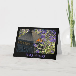 Carte Papillon Monarque d'anniversaire