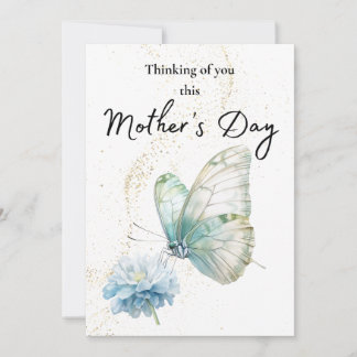 Carte Papillon Pastel doux Confort de fête des mèr