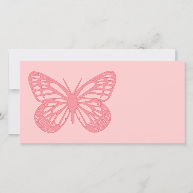 Carte Papillon rose (Devant)