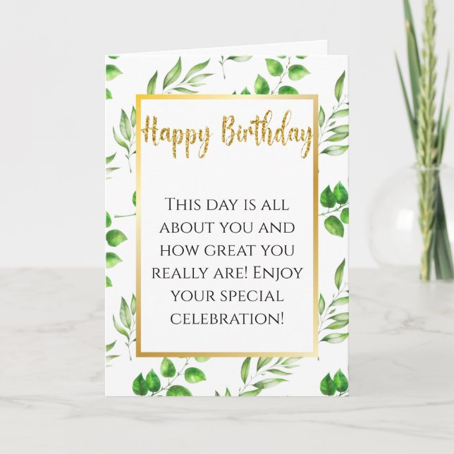 Carte Papillon Sentimental Anniversaire Floral Rose Char (Devant)