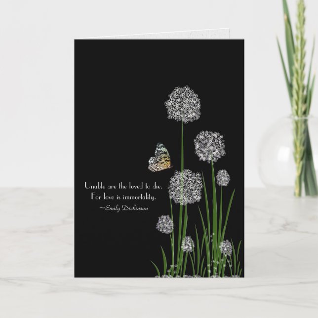 Carte Papillon sur Puff sympathie fleur (Devant)