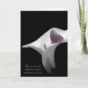Carte Papillon sympa dans calla lily