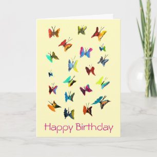Carte Papillons couleur aquarelle