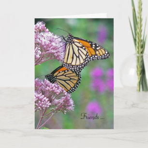 Carte papillons d'Amitié-monarque