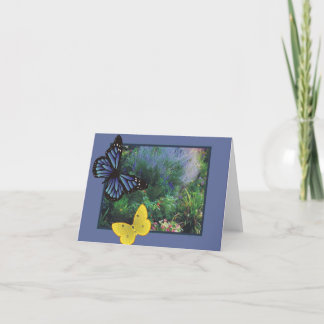 CARTE PAPILLONS DANS LE JARDIN