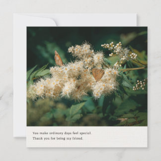 Carte Papillons de forêt poétiques Merci pour l'amitié