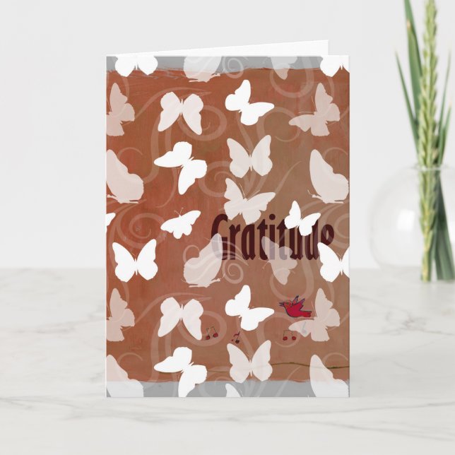 Carte Papillons de la Gratitude (Devant)