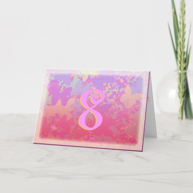 Carte Papillons en pastel (Devant)