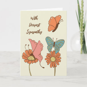 Carte Papillons et fleurs Cottagecore Sympathie