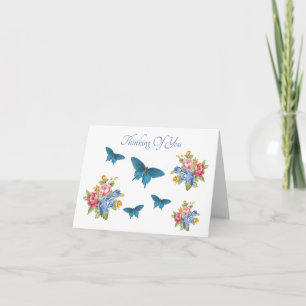 Carte Papillons Fleurs Nature Penser à vous Général