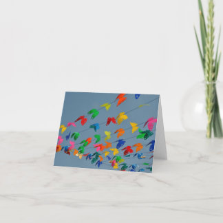 Carte papillons multicolores