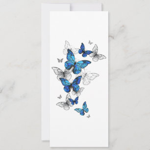 Carte Papillons volants bleus Morpho