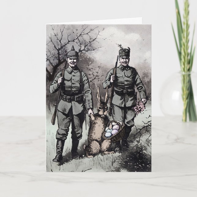 Carte Pâques allemande vintage WW1 (Devant)