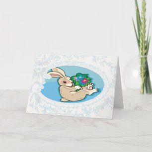 Carte Pâques Bunny Joueuse