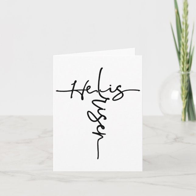 Carte Pâques chrétien Il Est Ressuscité Soleil Résurrect (Devant)