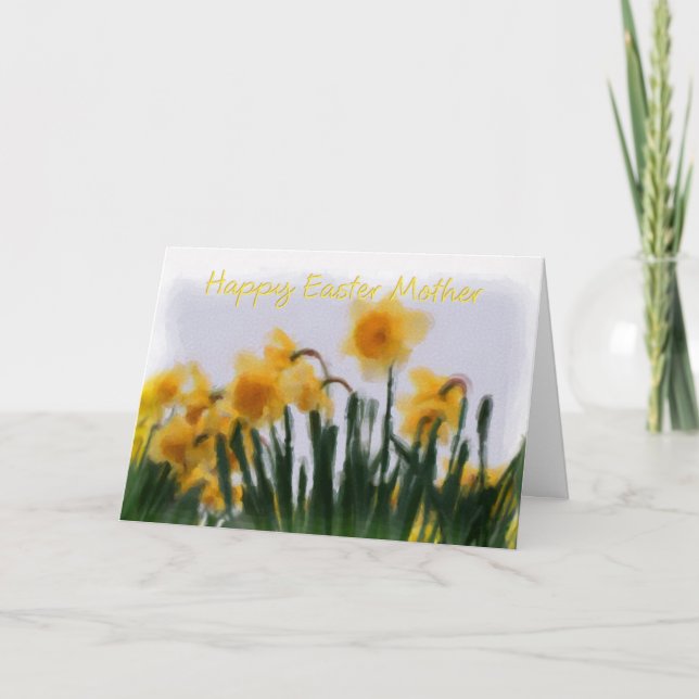 Carte Pâques - Daffodiques Mères (Devant)