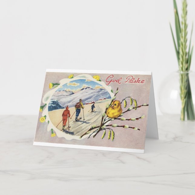Carte Pâques danoise vintage (Devant)