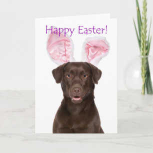 Carte Pâques du laboratoire de chocolat mignonne