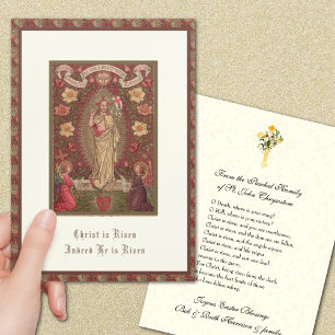 Carte Pâques élégant Résurrection Jésus Prière