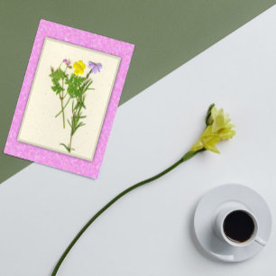 Carte Pâques fleur sauvage (Grandes Police)