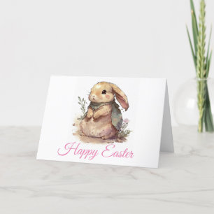 Carte Pâques moelleuse Bunny