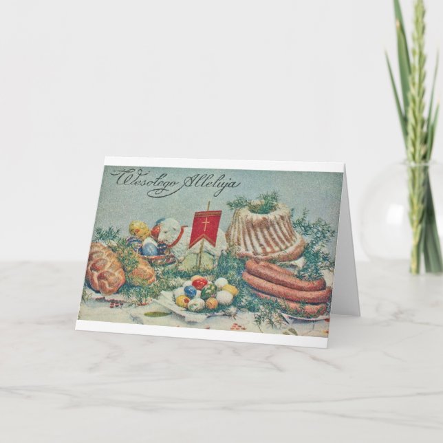 Carte Pâques polonaise vintage (Devant)
