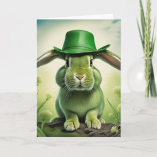 Carte Pâques/Saint Patrick's Day Bunny