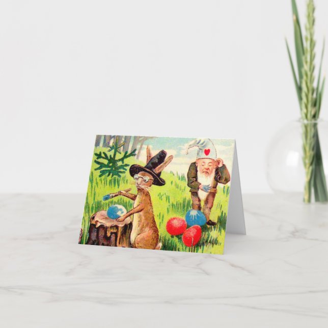 Carte Pâques vintage (Devant)