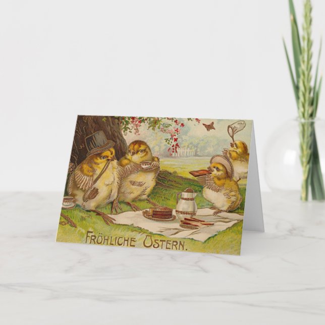 Carte Pâques vintage (Devant)